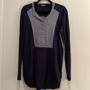 Vince Navy and Denim Panel Tunic